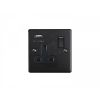 Eurolite Enhance Decorative 1 Gang USB Socket Matt Black