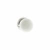 Old English Skipton Porcelain White Crackle Door Knob on Face Fix Rose - Polished Chrome