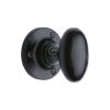 Black Iron Rustic Mortice Knob on Rose Knowle Design