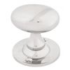 Polished Nickel Oval Mortice/Rim Knob Set