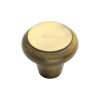 Heritage Brass Cabinet Knob Round Edge Design 38mm Antique Brass finish