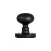 Mushroom Mortice Knob - Matt Black