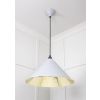 Smooth Brass Hockley Pendant in Birch