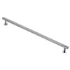 Ftd Knurled Pull Handle 320mm c/c - Polished Chrome