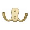 Heritage Brass Double Coat Hook Satin Brass finish