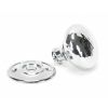 Polished Chrome Hammered Mushroom Mortice/Rim Knob Set