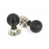 Ebony and PN Beehive Mortice/Rim Knob Set