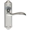 Madrid Lever On Latch Backplate - Satin Chrome