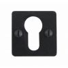 Square Euro Escutcheon - Flat Black