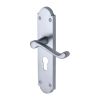 Project Hardware Door Handle for Euro Profile Plate Kensington Design Satin Chrome finish