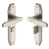 Heritage Brass Door Handle for Bathroom Astoria Design Satin Nickel finish