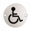 Signage Disabled Symbol  - Bright Stainless Steel