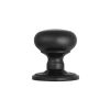 Concealed Fix Mushroom Mortice Knob - Matt Black