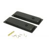 Matt Black 175mm Art Deco Rectangular Pull - Privacy Set