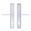 Heritage Brass Multi-Point Door Handle Lever Lock Gio LH Design Satin Chrome finish