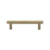 Heritage Brass Cabinet Pull Partial Knurl Design 96mm CTC Satin Brass finish