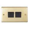 Eurolite Stainless Steel 4 Gang Switch Satin Brass