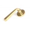 Polished Brass Avon Round Lever on Rose Set (Plain) - Unsprung