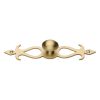 Heritage Brass Cabinet Knob Oval/Backplate Design 32mm Satin Brass finish