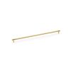 Alexander & Wilks - Brunel Knurled T-Bar Cupboard Handle - Satin Brass PVD - Centres 448mm