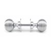 Satin Chrome Heavy Beehive Mortice/Rim Knob Set