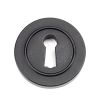 Matt Black Round Escutcheon (Plain Rose)