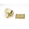 Polished Brass Judd Cabinet Knob - 38mm (Square)