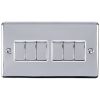 Eurolite Enhance Decorative 6 Gang Switch Polished Chrome