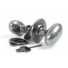 Pewter Oval Mortice/Rim Knob Set