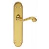 Chesham Lever On Long Latch Backplate - Polished Brass