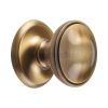 Heritage Brass Round Centre Door Knob 3" Antique Brass finish