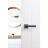 Forme Asti Lever Door Handle on Minimal Square Rose - Satin Chrome/Polished Chrome