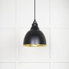 Smooth Brass Brindley Pendant in Elan Black