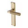 Heritage Brass Bauhaus Knurled Lever Latch Door Handle on 200mm Plate Satin Brass finish