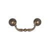 Ornate Drop Pull 096mm Distressed Brass finish