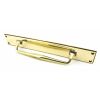 Aged Brass 425mm Art Deco Pull Handle on Backplate