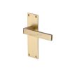 Heritage Brass Door Handle Lever Latch Metro Design Satin Brass finish