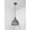 Hammered Nickel Brindley Pendant in Bluff