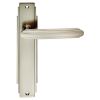 Art Deco Lever On Latch Backplate - Satin Nickel