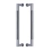 Heritage Brass Door Pull Handle Bauhaus Design 330mm Polished Chrome Finish