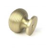 Satin Brass Beehive Cabinet Knob 30mm