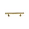 Heritage Brass Cabinet Pull Square Design with Footings 96mm CTC Polished Brass finish