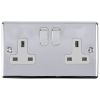 Eurolite Enhance Decorative 2 Gang Socket Polished Chrome