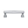 Heritage Brass Cabinet Pull Deco Design 96mm CTC Satin Chrome Finish