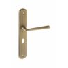 Forme Brigette Solid Brass Key Lever Door Handle on Backplate - Yester Bronze