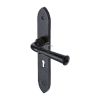 Black Iron Rustic Door Handle Lever Lock Hadley Design