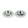 Polished Chrome 75mm Plain Round Pull - Privacy Set