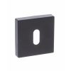 Forme Key Escutcheons on Minimal Square Rose - Matt Black