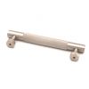 Knurled Bar Handles Small Satin Silver