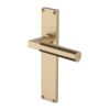 Heritage Brass Bauhaus Lever Latch Door Handle on 200mm Plate Satin Brass finish